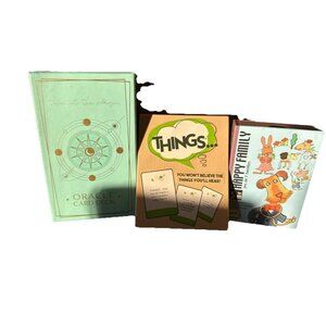Lot 3 The Game of Things Happy Family Oracle Deck Complete Board Card Games